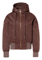 Bluza damska Goldbergh Alura Hooded Full Zip Cardigan Vino Rosso Lurex Melange