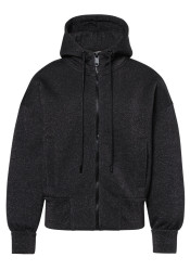 Bluza damska Goldbergh Alura Hooded Full Zip Cardigan Black Lurex Melange
