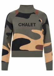 Sweter damski Goldbergh Camo Glow Sweater Army Print
