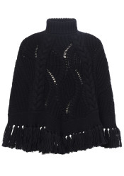 Damski sweter poncho Goldbergh Hayaru Poncho Black