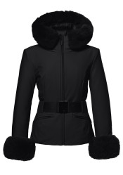 Kurtka damska Goldbergh Prezioso Ski Jacket Faux Border Black