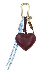 Barts Bag Charm Heart aubergine