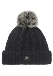 Toni Sailer FRANZIE FUR Damska czapka czarna 100