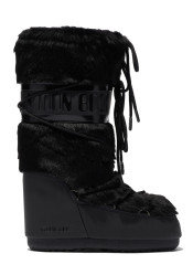 Buty dziecięce Moon Boot Icon Faux Fur JR N001 Czarne