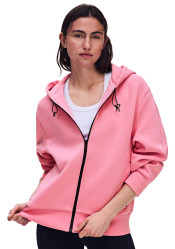 Damska bluza z kapturem On Running Focus-Tech Zip, W Magnolia