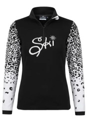 Golf damski Newland N4 6968/0108 Lady T-Neck Freya Black/White