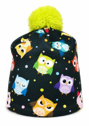 Czapka dziecięca HAUER MAGIC FUN OWLS ŻÓŁTA