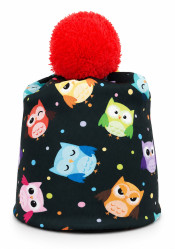 Czapka dziecięca HAUER MAGIC FUN SOWY POMARAŃCZOWA