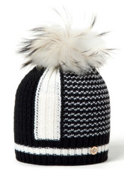 Damska czapka Granadilla Inlay Merinos Chic White