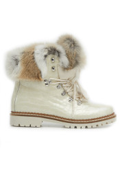 Damskie buty futrzane Nis 1515404/A Scarponcino Pelle Vittelo Beige