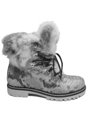 Nis 1515404A/133 Scarponcoino Pelle St. Grigio-Argento/Lapin Silver