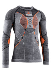 X-Bionic APANI 4.0 MERINO SHIRT B080 Black/Grey/Orange
