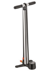 Lezyne digital over drive silver/hi gloss digitální nožní pumpa