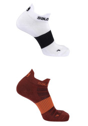 Skarpetki SALOMON SENSE 2-PACK-BIKING RED-WHITE