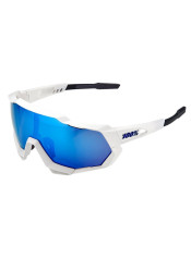 100% Speedtrap Matte White-Hiper Blue