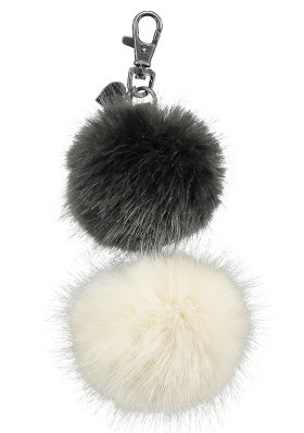 Brelok na torebkę BARTS POM HANGER WHITE