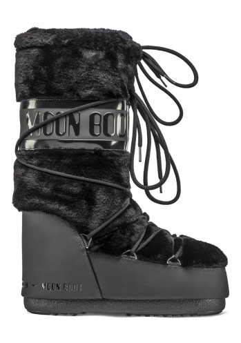Moon Boot Icon Faux Fur, 001 Black
