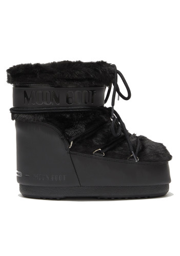 Moon Boot Icon Low Faux Fur, 001 Black
