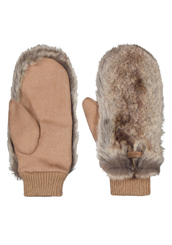 Barts Fur Mitts Heather Brown