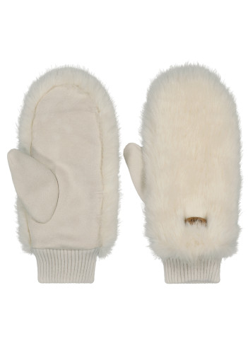 Barts Fur Mitts White