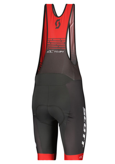 szczegóły Męskie spodenki rowerowe z szelkami Scott Bibshorts M's RC Team ++ Dark Grey/Fiery Red