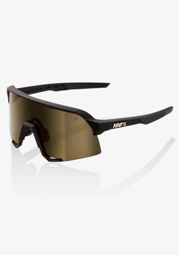 szczegóły 100% S3 - Soft Tact Black - Soft Gold Mirror Lens