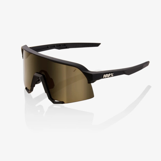 szczegóły 100% S3 - Soft Tact Black - Soft Gold Mirror Lens