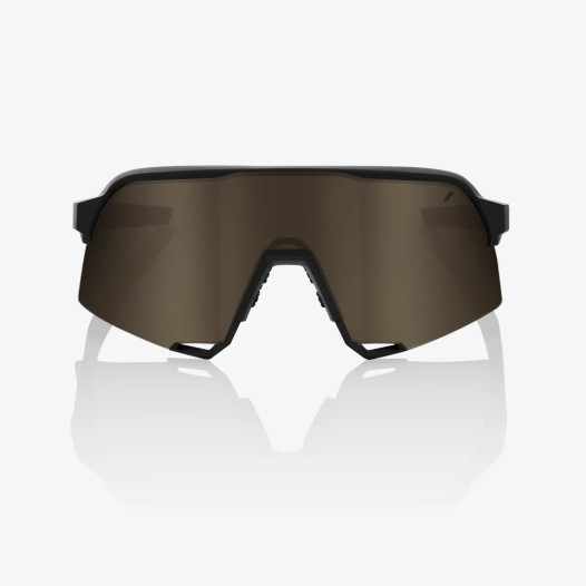 szczegóły 100% S3 - Soft Tact Black - Soft Gold Mirror Lens