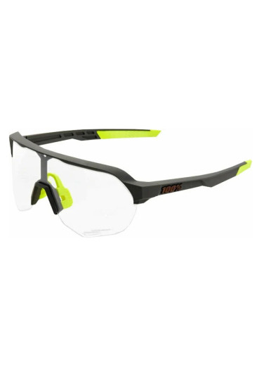 szczegóły Okulary przeciwsłoneczne 100% S2 Soft Tact Cool Grey, Photochromic Lens