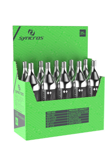 szczegóły Scott SYN CO2 cartridge 25g thread. Silver 1 kus