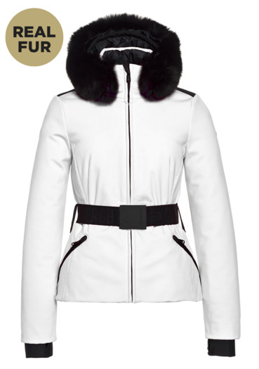 szczegóły Goldbergh Hida Jacket Real Fox Fur White
