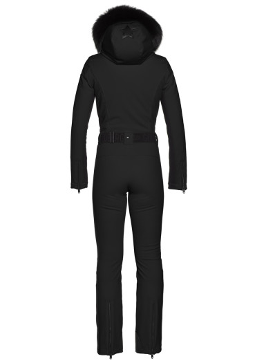 szczegóły Damski kombinezon Goldbergh Parry Real Fur Long Black