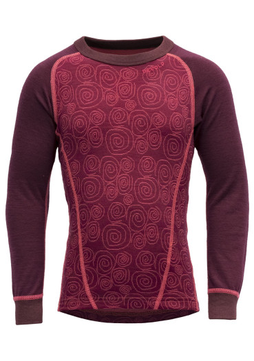 szczegóły Dětské triko Devold Duo Active Merino Shirt Kids Beetroot