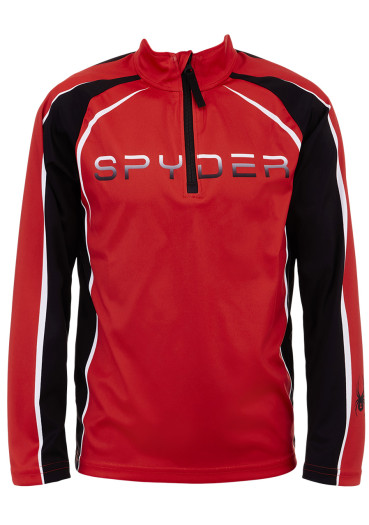 szczegóły Dziecięcy golf Spyder Boys Downhill-Zip T-Neck-volcano