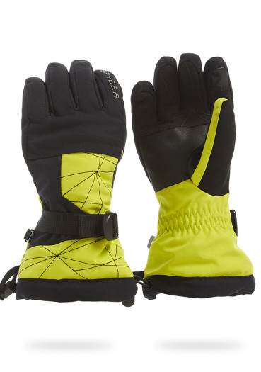 szczegóły Dziecięce rękawiczki Spyder Boys Overweb Yellow/Black