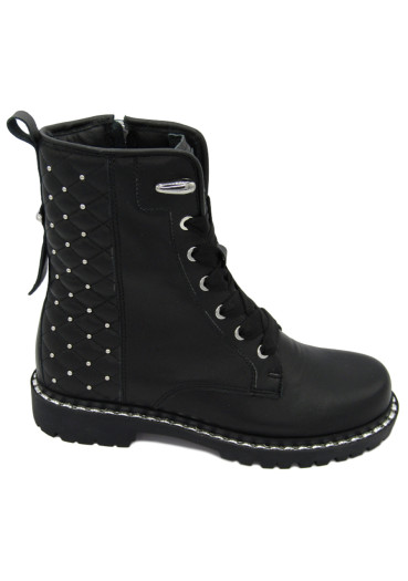 szczegóły Buty damskie NIs 2215427/1 ScarponcinoString+Lampo/Ric.Pelle Nero