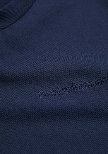 szczegóły Męska koszulka Peak Performance M Original Small Logo Tee – Blue Shadow