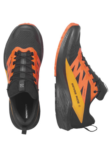 szczegóły Męskie buty do biegania Salomon Sense Ride 5 GTX – Black/Scarlet Ibis