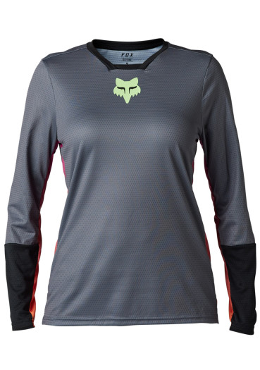 szczegóły Fox W Defend Race Ls Jersey Pewter