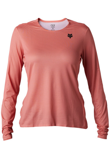 szczegóły Damska koszulka rowerowa Fox W Flexair Ascent LS Jersey Salmon