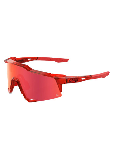 szczegóły Okulary sportowe 100% SPEEDCRAFT - Gloss Translucent Red - Hiper Red Mirror lens