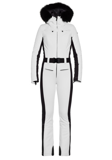 szczegóły Goldbergh Parry LONG Ski Jumpsuit Real Border White