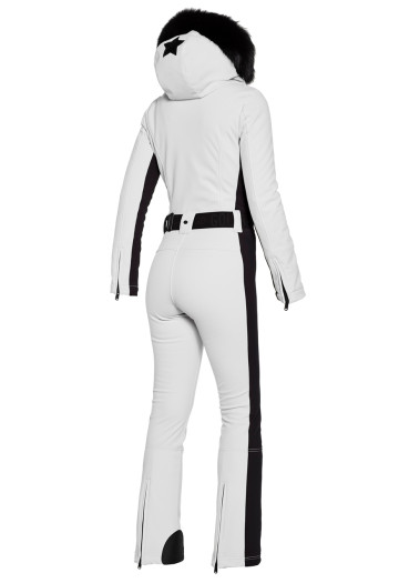 szczegóły Goldbergh Parry LONG Ski Jumpsuit Real Border White