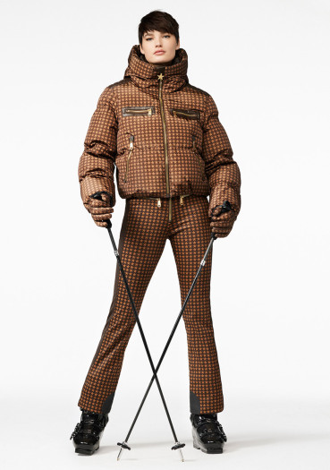 szczegóły Goldbergh Track Ski Jacket Dark Brown