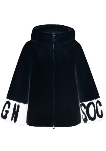 szczegóły High Society Eden faux fur jacket 5000 black/white