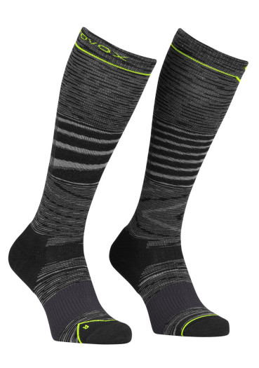 szczegóły Pánské podkolenky Ortovox Ski Tour Light Compression Long Socks Black Steel Blend