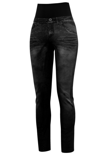 szczegóły Crazy Pant Sound Woman Print Jeans Black