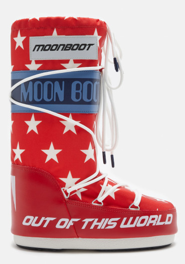 szczegóły Dámské boty Moon Boot Icon Retrobiker 003 White Stars