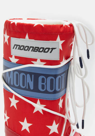 szczegóły Dámské boty Moon Boot Icon Retrobiker 003 White Stars