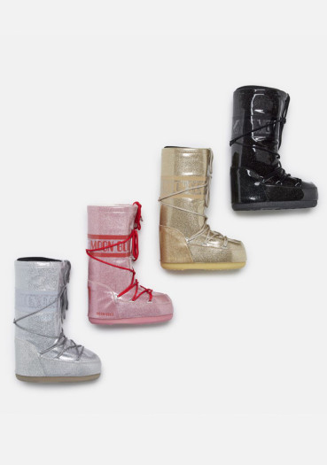 szczegóły Moon Boot Icon Glitter, 001 Black